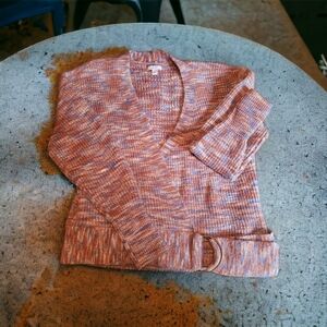 Nine West  Wrap Around Knitted Sweater with Metal Closure Size Medium